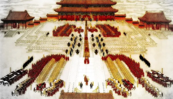 The wedding of the Guangxu Emperor and Empress Longyu, 1898 (Anonymous Qing Dynasty Court Painter)