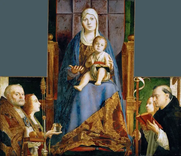 Antonello da Messina: San Cassiano Altarpiece (1475–76; Oil on panel; 55.9 cm × 35 cm [22.0 in × 14 in];  Kunsthistoriches Museum, Vienna)