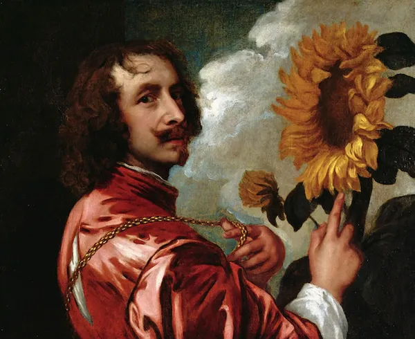 Anthony van Dyck, Self-portrait with a Sunflower (1633)