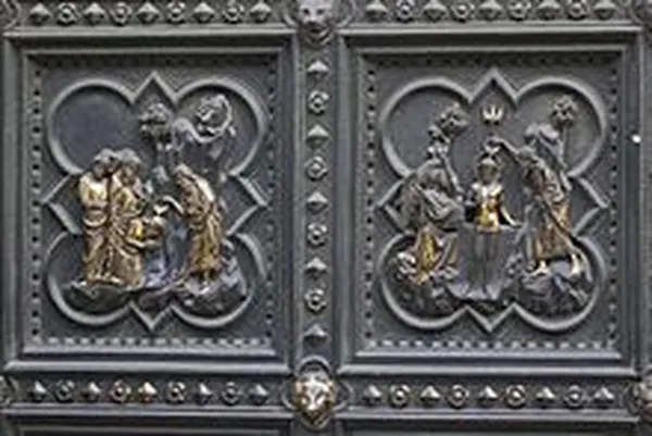 Detail of Andrea Pisano's panel for the Florence Baptistery.