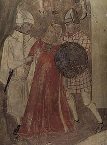 Allegory of bad government, two soldiers robbing a woman