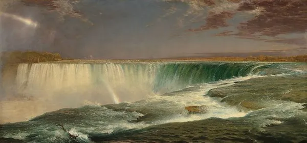 Frederic Edwin Church: Niagara (1857) Oil on canvas ; 101.6 cm (40 ″) x 229.9 cm (90.5 ″) . National Gallery of Art, Washington DC