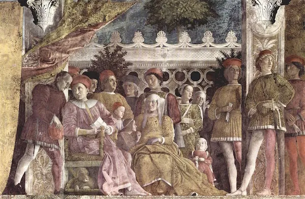Andrea Mantegna: portraits of the Gonzaga family in the Camera degli Sposi (literally, "Wedding Chamber") of Palazzo Ducale, Mantua.
