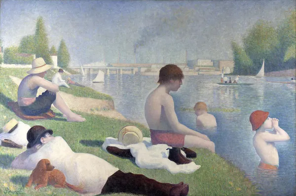 Georges Seurat: The Bathers at Asnières, 1884, in the National Gallery, London