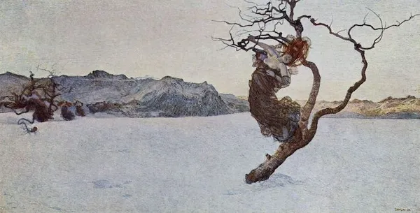 Giovanni Segantini: The Evil Mothers (1894); oil on canvas 105 cm (41.3 ″) 200 cm (78.7 ″); Österreichische Galerie Belvedere