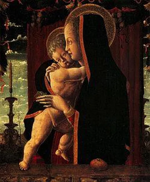 Francesco Squarcione: Virgin and Child (c. 1455-60), poplar wood, 82 x 70 cm, Staatliche Museen, Berlin