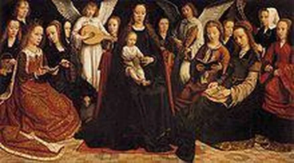Madonna with Angels and Saints (1509)A self portrait of Gerard David appears on the top left cornerMusée des Beaux-Arts, Rouen