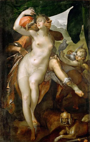 Bartholomeus Spranger: Venus and Adonis (1595-97) Oil, 163 x 104,3 cm Kunsthistorisches Museum, Gemäldegalerie, Vienna