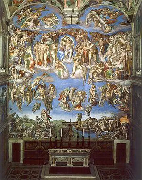  Michelangelo: The Last Judgment (1537-1541) Fresco, 1370 cm × 1200 cm (539.3 in × 472.4 in) Sistine Chapel, Vatican City