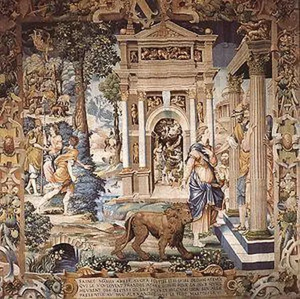 Jean Cousin the Elder: Saint Mammes and Duke Alexander (1543) tapestry, Louvre, Paris