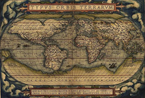 Abraham Ortelius: World Map "Typvs Orbis Terrarvm" (1570), The Library of Congress