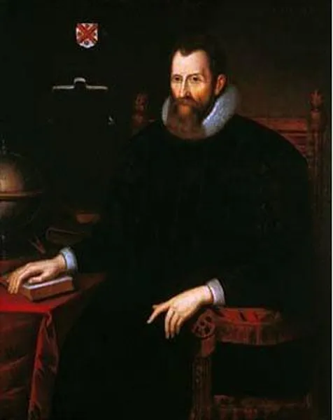 Unknown artist: Portrait of John Napier (1550-1617), the inventor of logarithms; dated 1616; presented to the University of Edinburgh by his great granddaughter Margaret, who became Baroness Napier in 1686.