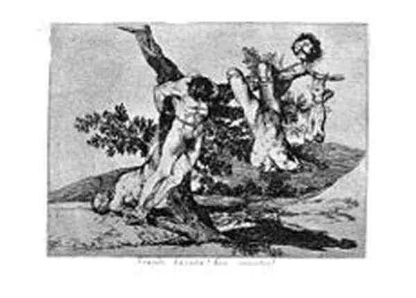 Plate 39: Grande hazaña! Con muertos! (A heroic feat! With dead men!).