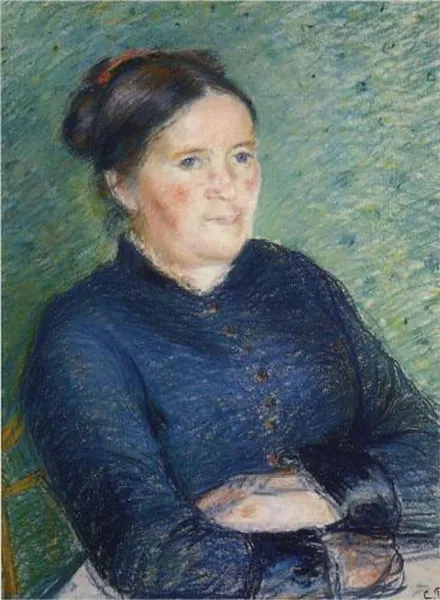 Camille Pissarro: Portrait of Madame Pissarro (1883) pastel on paper; Private Collection 
