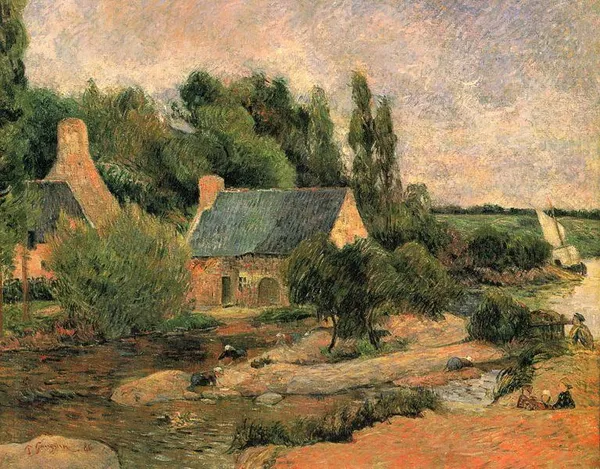 Paul Gaugin: Les Lavandières à Pont-Aven (1886) Musée d'Orsay, Paris