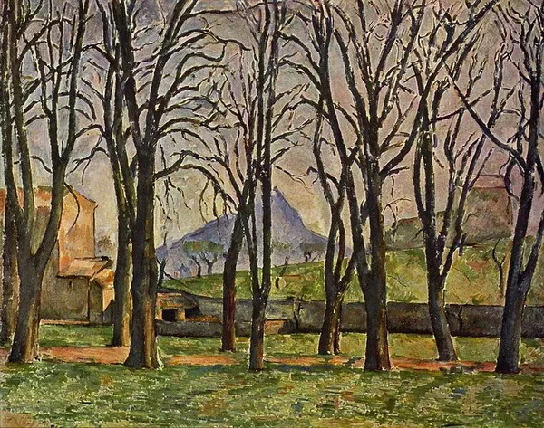 Paul Cézanne: Chestnut Trees at the Jas de Bouffan (1885-86); oil on canvas, 73 × 92 cm; Minneapolis Institute of Arts