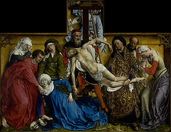 Rogier van der Weyden. The Descent from the Cross. (c.1435) Oil on oak panel, 220 x 262 cm Museo del Prado, Madrid