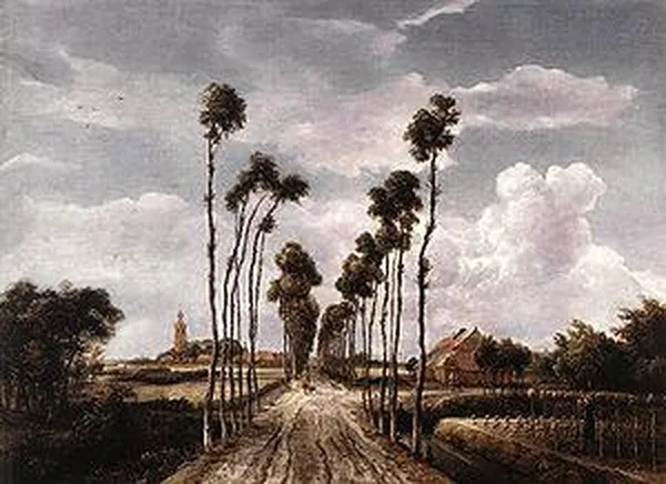 The Avenue at Middelharnis by Meindert Hobbema. Oil on canvas, 104 × 141 cm. 1689. National Gallery, London.