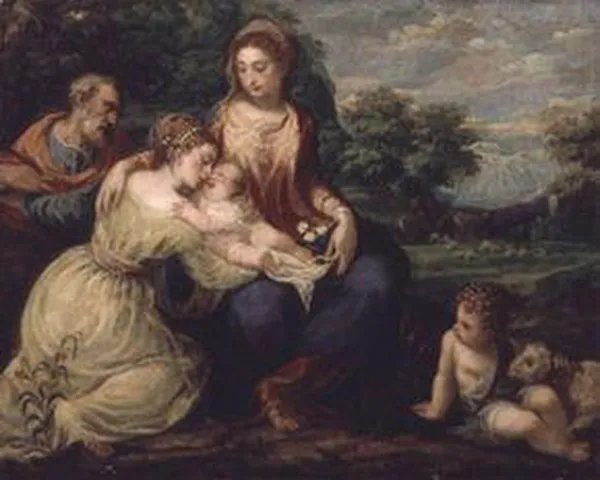 Andrea Schiavone: Holy Family with St. Catherine, 1552, Vienna.