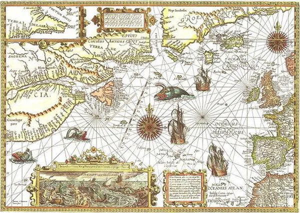 Petrus Plancius: Map of New France (1592-94)