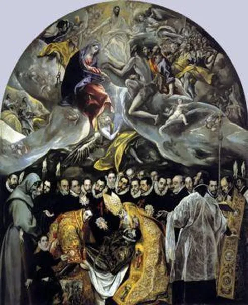 El Greco: The Burial of the Count of Orgaz (1586–1588), oil on canvas, 480 x 360 cm, Santo Tomé, Toledo)