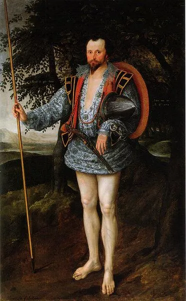 Marcus Gheeraerts the Younger: Thomas Lee in Irish dress (1594)