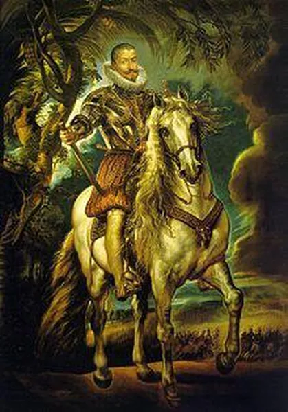 Equestrian Portrait of the Duke of Lerma, 1603, Museo del Prado, Madrid. Painted during Rubens's first trip to Spain in 1603.