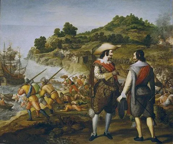 Eugenio Caxés: Battle of San Juan (1634) Museo del Prado, Madrid