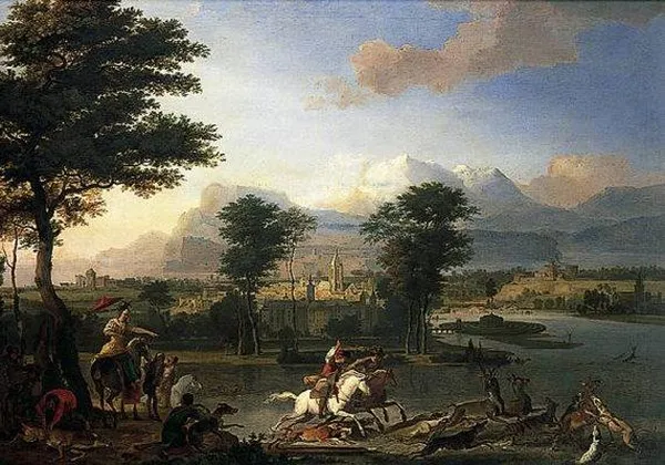 Abraham Hondius, The Stag Hunt (1675), Norwich Castle 