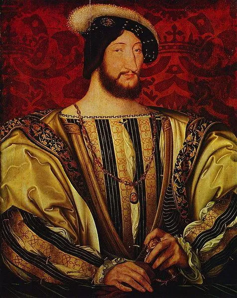 Jean Clouet: François I of France (1525), Oil on wood, 96 × 74 cm, Musée du Louvre, Paris