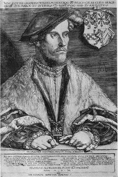 William V of Jülich-Cleves-Berg engraving from Heinrich Aldegrever (c. 1540)