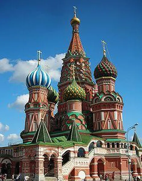Saint Basil's Cathedral: View of the cathedral today (Photo by Dror Feitelson, 2010)