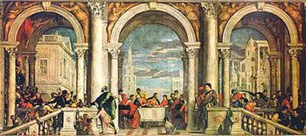 The Feast in the House of Levi (1573), one of the largest canvases of the 16th century. It led to an investigation by the Roman Catholic Inquisition.