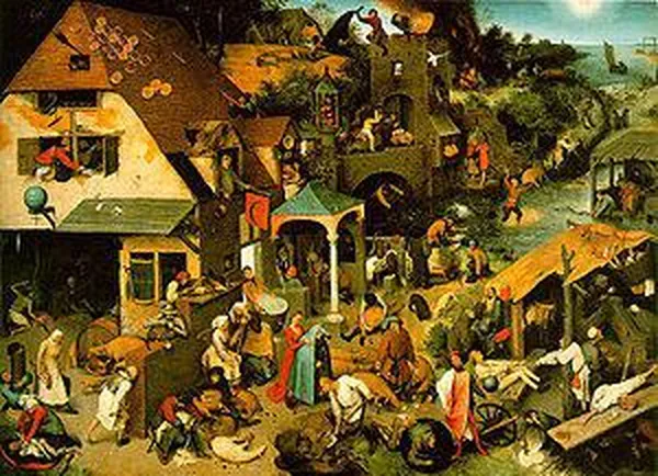 Pieter Bruegel the Elder, Netherlandish Proverbs, 1559