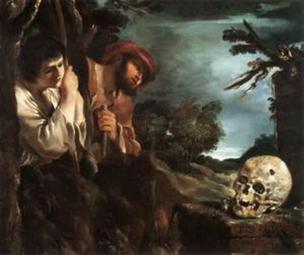 Guercino: Et in Arcadia ego (1618-1622), Galleria Nazionale d'Arte Antica, Rome.