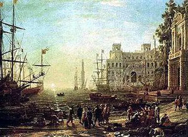 Claude Lorrain: Seaport (1637) Villa Medici