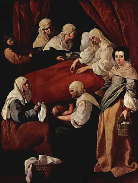 Francisco de Zurbarán: The Birth of the Virgin (c. 1625–1630), Pasadena, Norton Simon Museum