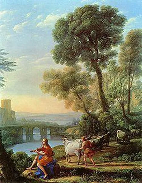 Claude Lorrain: Landscape with Apollo and Mercury (1645).