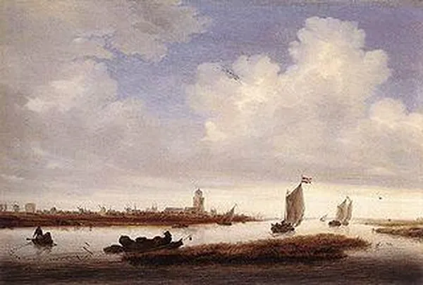 Salomon van Ruisdael: View of Deventer Seen from the North-West (1657) Oil on oak, 52 x 76 cm. National Gallery, London