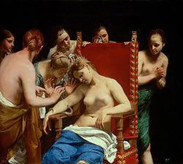 Guido Cagnacci: The Death of Cleopatra, (c. 1658-9) Oil on canvas, 153 x 168.5 cm, Kunsthistorisches Museum, Gemäldegalerie, Vienna