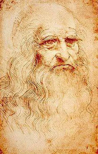 Leonardo da Vinci: Self-portrait in red chalk, circa 1512 to 1515