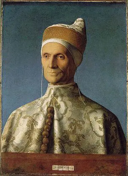 Giovanni Bellini: Portrait of Doge Leonardo Loredan (1501), Oil on panel, 61.6 cm × 45.1 cm (24.3 in × 17.8 in), National Gallery, London