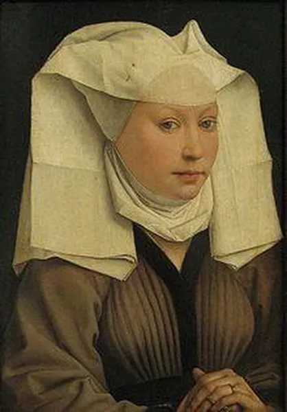 Rogier van der Weyden, Portrait of a Young Woman, c. 1435. 47 cm × 32 cm. Oil on wood. Staatlichen Museum, Berlin