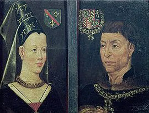 Diptych depicting Charles and Isabella