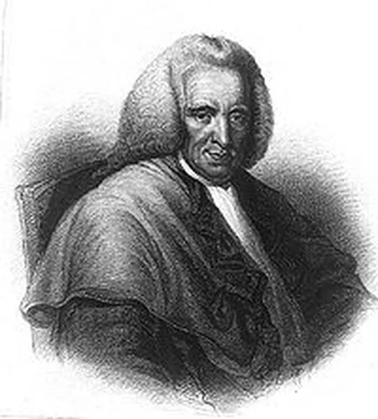 Photograph of portrait of Henry Home, Lord Kames, (1696 - 1782). Date and artist unknown. In the public domain.