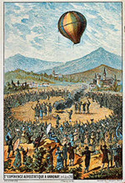 First public demonstration in Annonay, 4 June 1783 (Paris : Romanet & cie., imp. edit., [between 1890 and 1900])