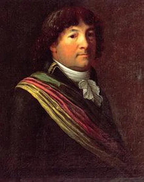 Peter Ochs wearing the official attire of a director of the Helvetic Republic, ca. 1798/99