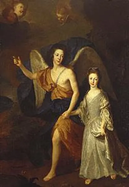 Photograph of portrait in oils of James Francis Edward Stuart and Louisa Maria Teresa Stuart by Alexis Simon Belle, circa 1699 (http://www.royalcollection.org.uk)