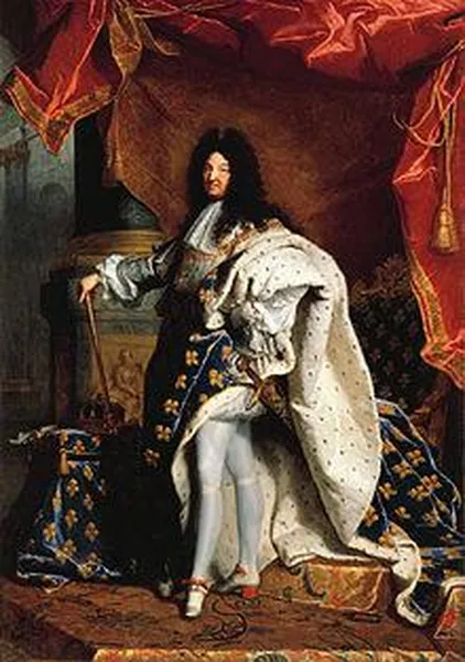 In 1701, Louis XIV commissioned from Hyacinthe Rigaud a portrait, whihc is to become his most famous work (oil on canvas; 2.05 x 1.52 m), on display by the Louvre Museum in the Apollo Salon of the Château de Versailles' Grand Apartment.