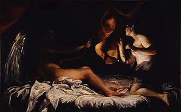 Giuseppe Crespi: Cupid and Psyche from 1707 until 1709; oil on canvas 130 cm (51.2 in) x 215 cm (84.6 in); Uffizi Gallery